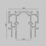 Трек встраиваемый Maytoni Technical Busbar trunkings Exility TRX034-SCCL-422B
