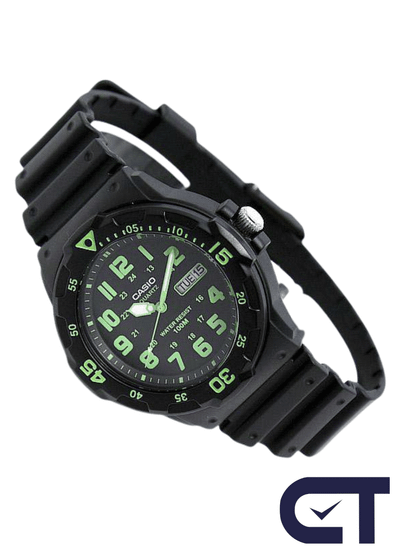 CASIO MRW-200H-3B — спортивные аналоговые часы с вращающимся безелем