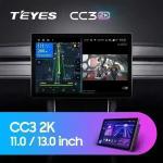 Магнитола в 9" или 10" рамку - Teyes CC3-2K-360 монитор 13" 2K QLED на Android 10, Быстрая, CarPlay, 4G SIM-слот, 4 камеры в комплекте