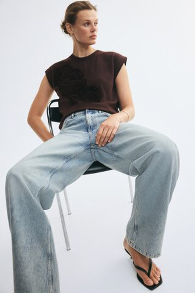 Свитер с аппликацией из сетки - H&M
