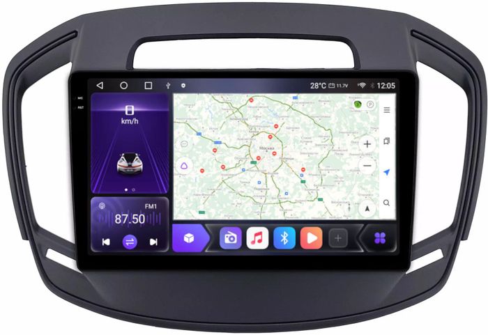 Магнитола для Opel Insignia 2013-2015 - Kuberg OL-9977 QLed+2K, Android 12, Быстрая, CarPlay, 4G SIM-слот