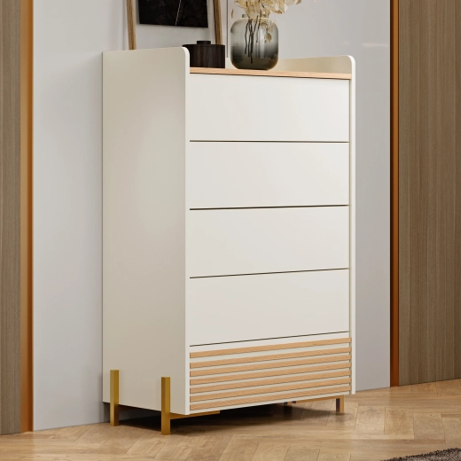 Комод на ножках NOA 2062 Neutro/Lacado Branco IDC Mobiliario