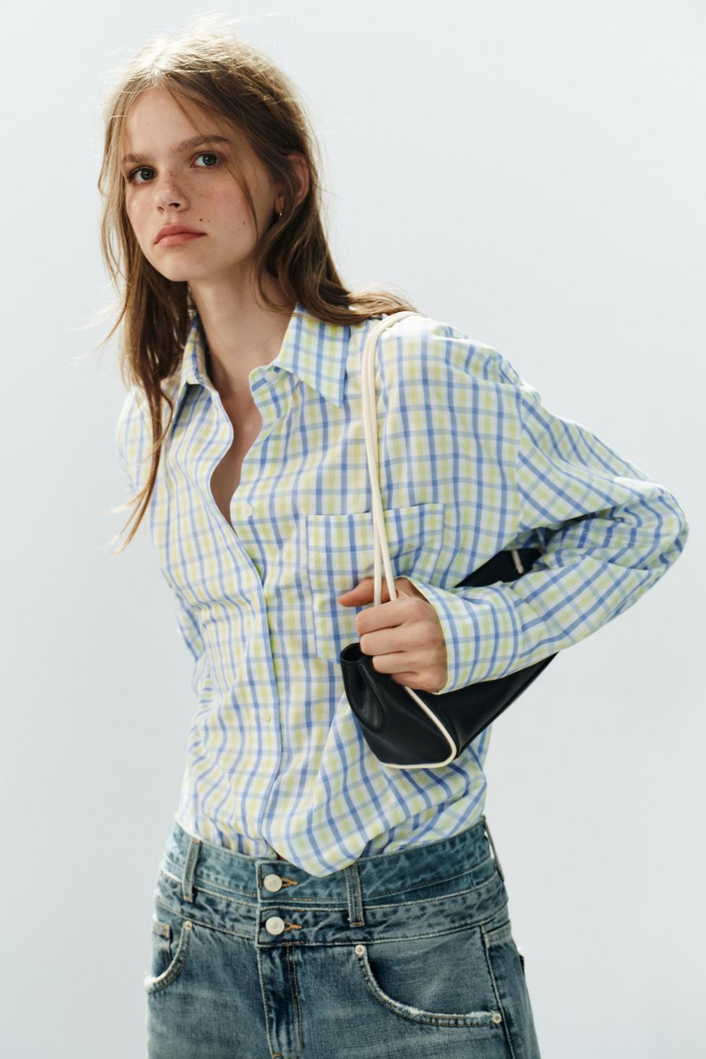 ZARA ПРЯМОУГОЛЬНАЯ СУМКА С ПЛЕЧЕВЫМ РЕМНЕМ, ЧЕРНЫЙ