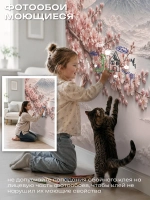 Фотообои 3d в спальню и для зала сакура в горах