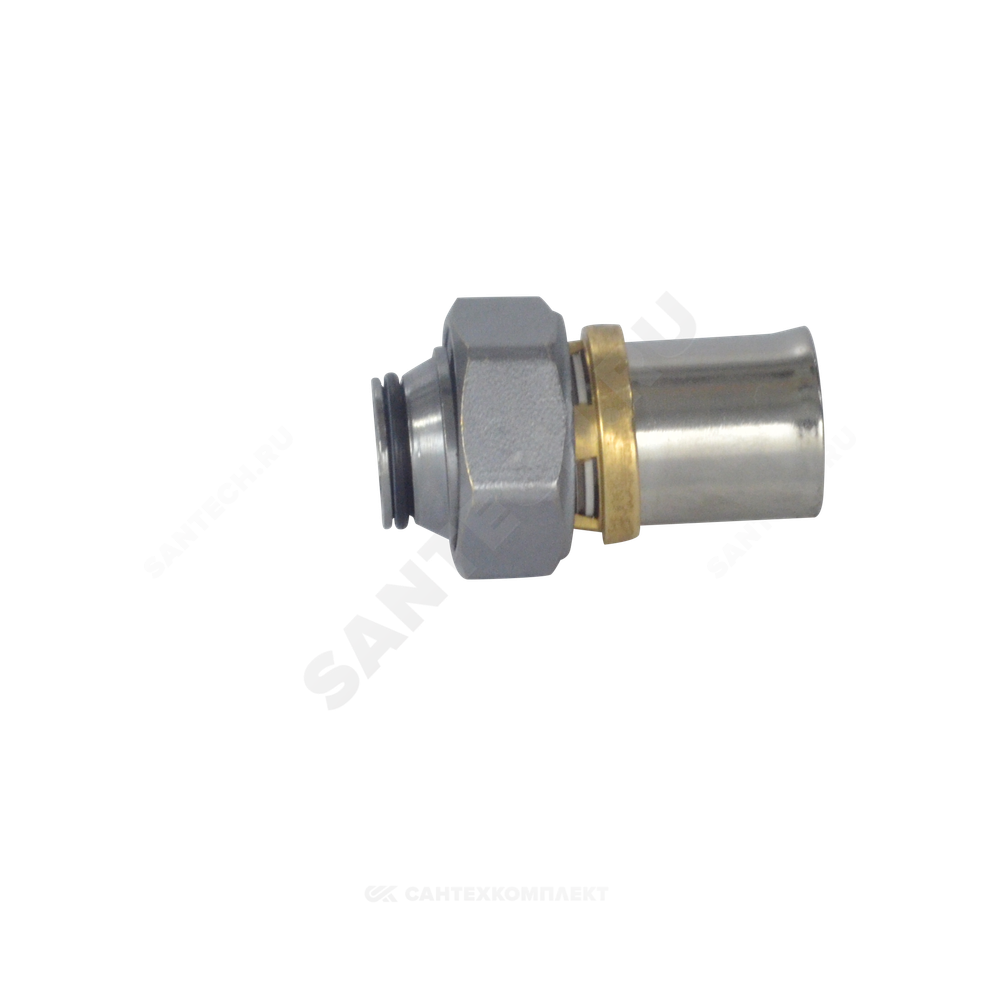 Соединитель для МП/PE-X труб латунь пресс Дн 16х1/2" под конус с накидной гайкой RM179E Giacomini RM179Y113