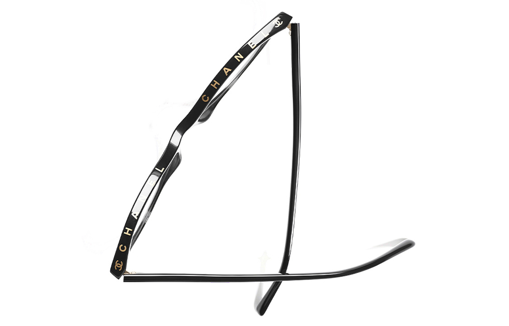 CHANEL Cat Eye Cat Eye Functional Glasses Women"s Black