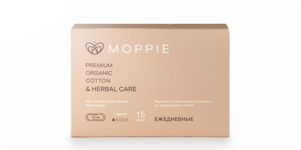 ПРОКЛАДКИ ЕЖЕДНЕВНЫЕ MOPPIE HERBAL CARE 15 ШТ