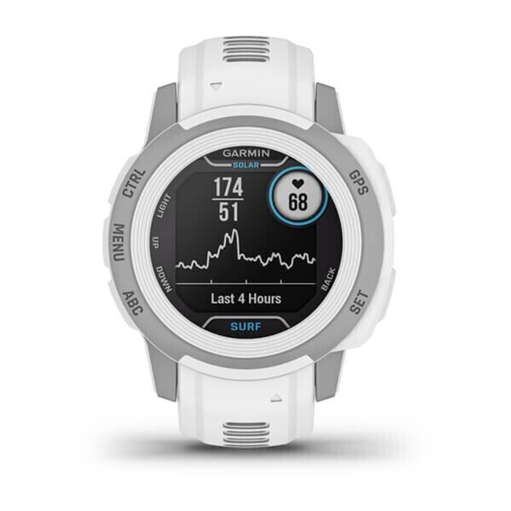 Умные часы Garmin Instinct 2S Solar Surf белый с серебристым безелем