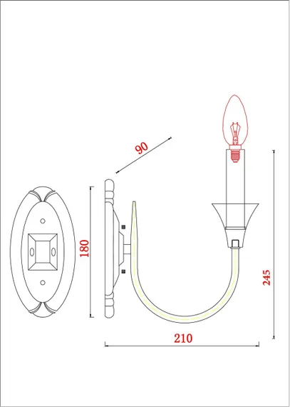 Бра Collinetta A4094AP-1WH Arte Lamp