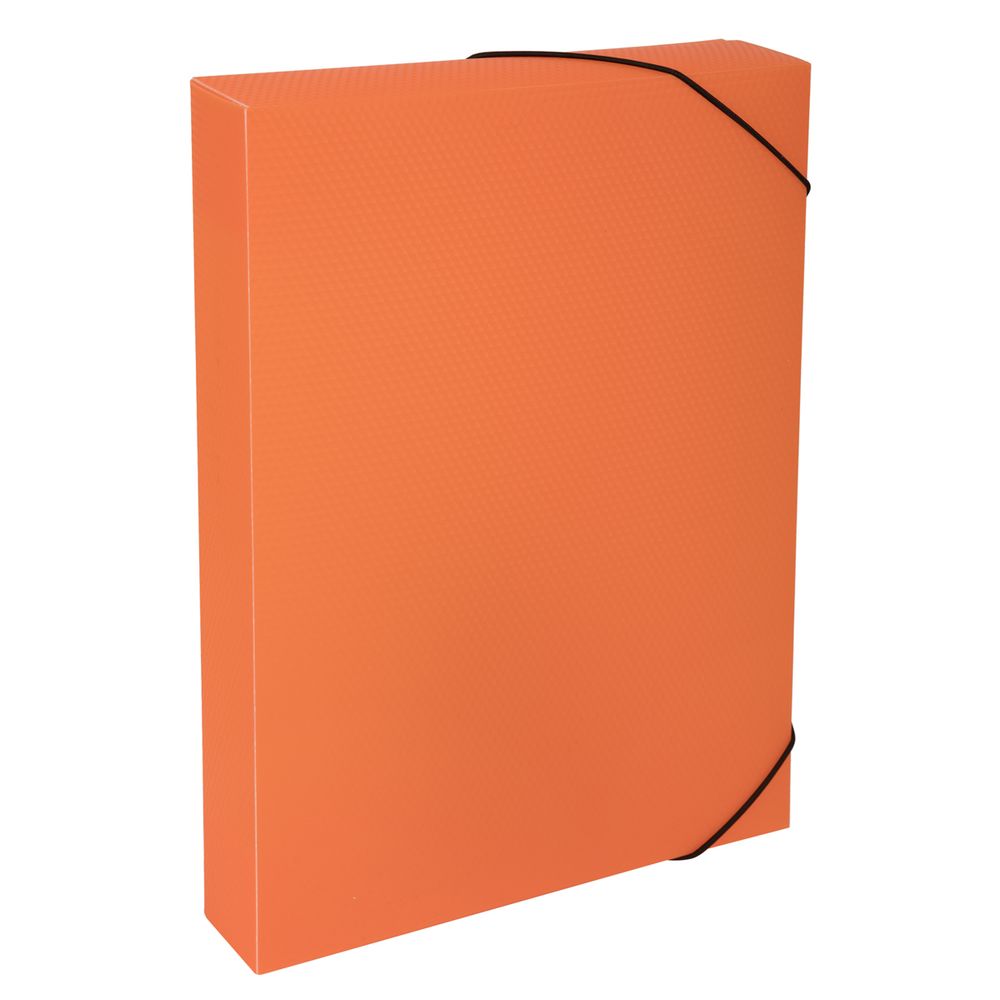 Короб архивный пластиковый 50 мм, 1 шт, Prisma neon A4 эффект 3D, оранжевый, Expert Complete ЕС240441012