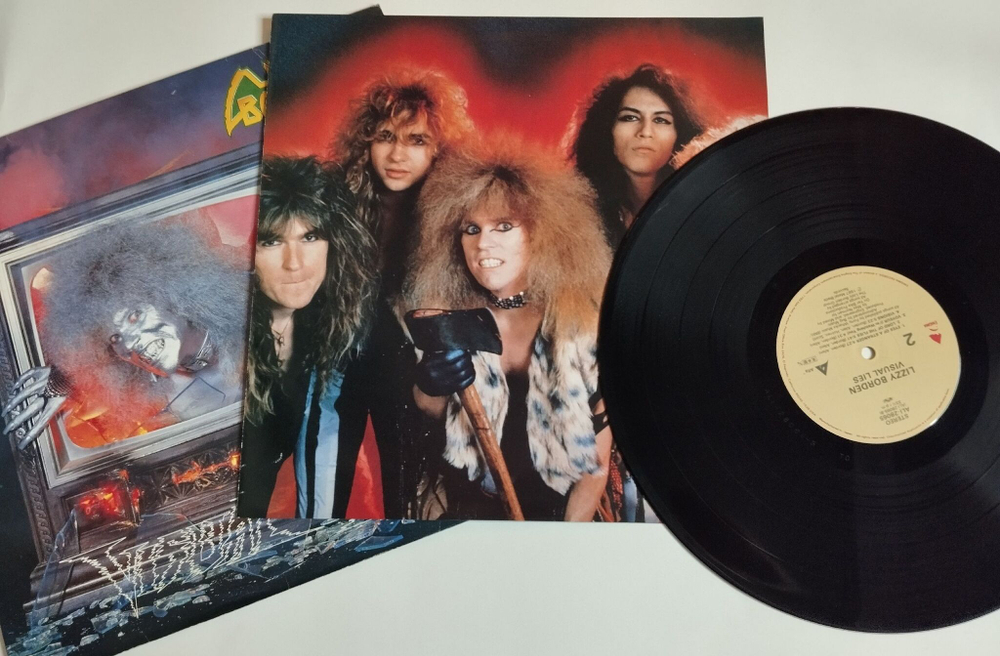 Винтажная виниловая пластинка LP Lizzy Borden Visual Lies (Japan 1987) (No Obi)
