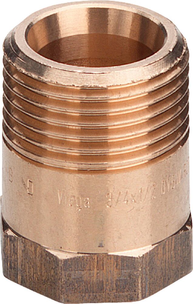 Viega Переходник НР-ВР G 3/4 НР х Rp 1/2'', плоское уплотнение, бронза