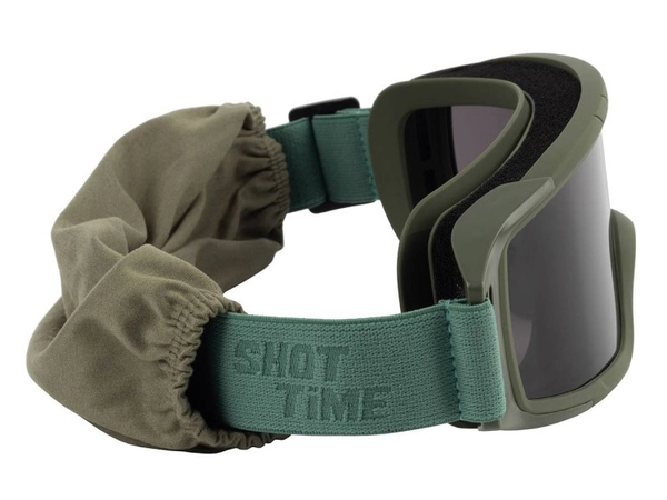 Маска стрелковая защитная ShotTime Puma зеленая, комплект 3 линз (прозрачная, желтая, серая) + чехол GST-037-AG-K