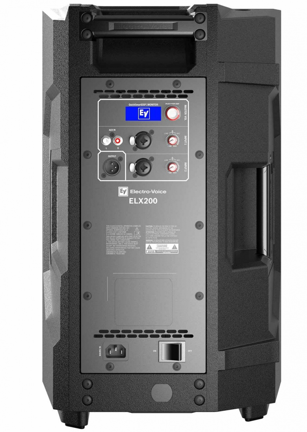 Electro-Voice ELX200-10P акуст. система 2-полос., активная, 10'', макс. SPL 130 дБ (пик), 1200W, с DSP, 59Гц-18кГц, цвет черный