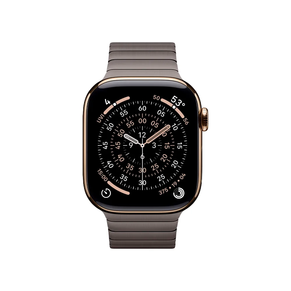 Умные часы Apple Watch Series 11 GPS + Cellular, 42mm, Gold Titanium Case with Slate Link Bracelet