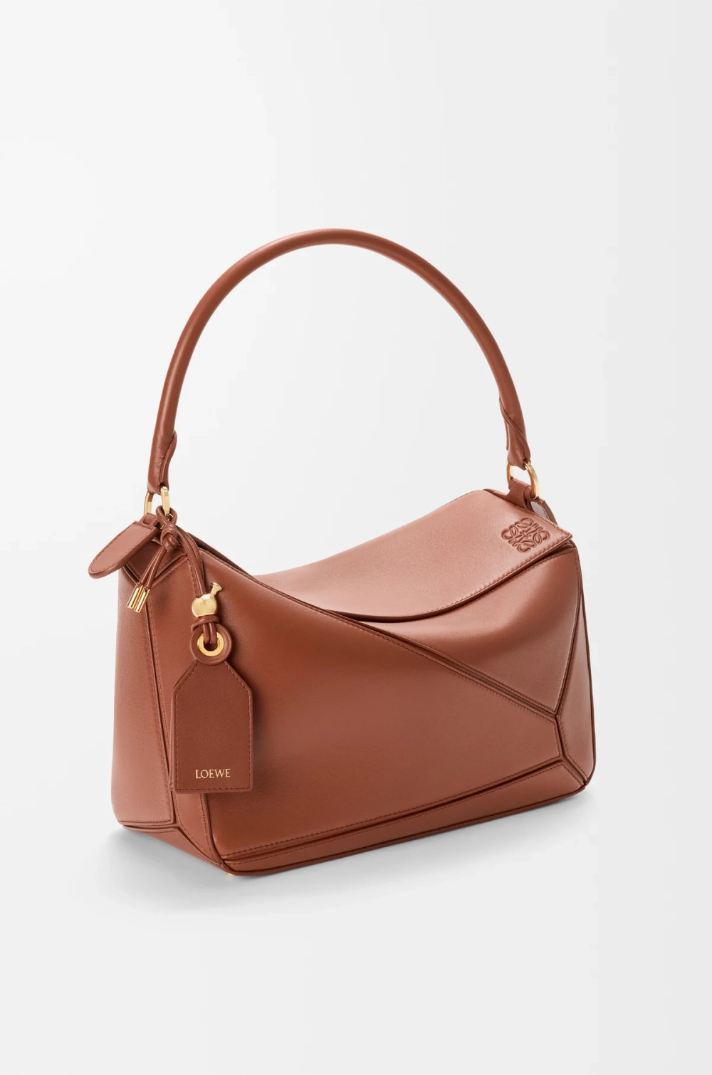 Loewe Сумка-мешок среднего размера Puzzle Featherlight из кожи ягненка наппа, коричневый