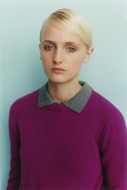ZARA ОДНОТОННЫЙ СВИТЕР ИЗ КАШЕМИРА И ШЕРСТИ, БАКЛАЖАННЫЙ