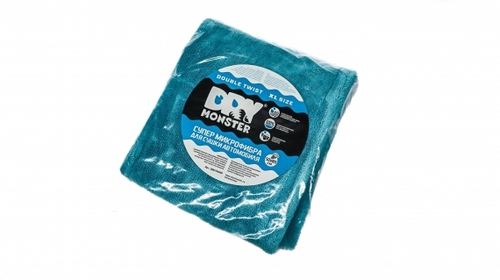 Микрофибра для сушки поверхности двухстороняя Dry Monster (50х80) Голубая  1400 гр/м2