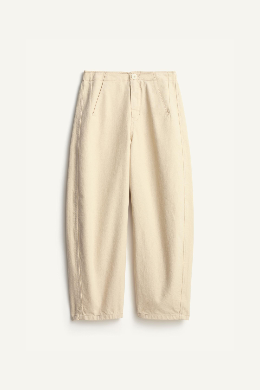 ZARA БРЮКИ-БАЛЛОНЫ - LIMITED EDITION, ЭКРЮ