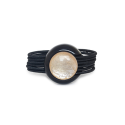 Браслет Nature Bijoux, Saint Honore, с рогом и ракушкой Capiz в смоле, NB26.1-13-44438 (черный)