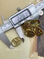 Пуговицы Скиап. золотистые с черной эмалью "Замочек"