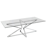 13RX3012-SILVER-Стол журнальный 120*60*43см