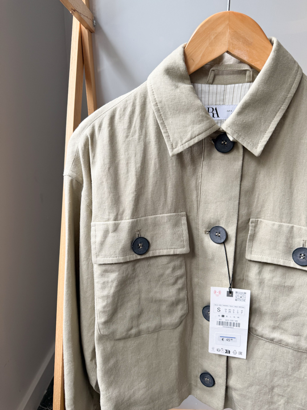 Новый жакет из льна с вискозой Zara, S