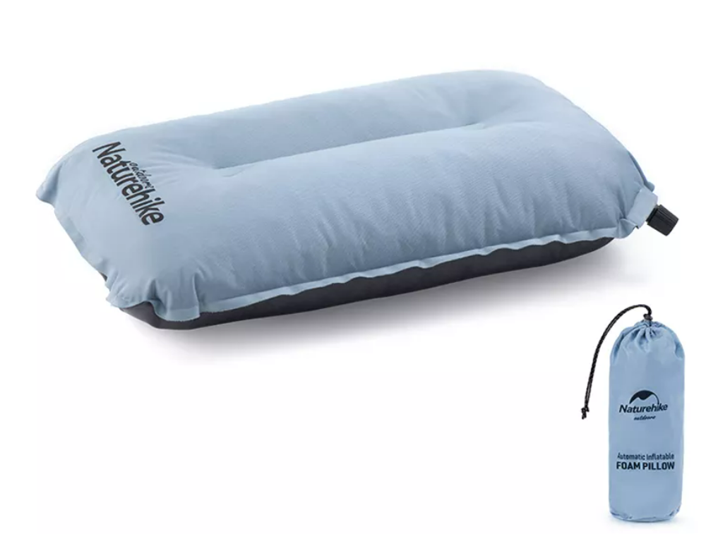 Подушка самонадувающаяся Naturehike 46х27х9,5 см, голубая, артикул NH17A001-L-LB. Под заказ.