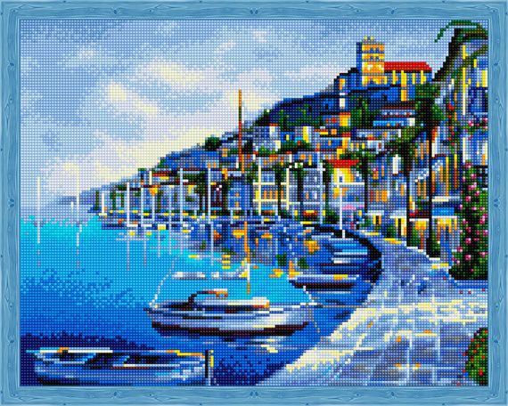 Алмазная вышивка "Вечерняя набережная", 40x50 см