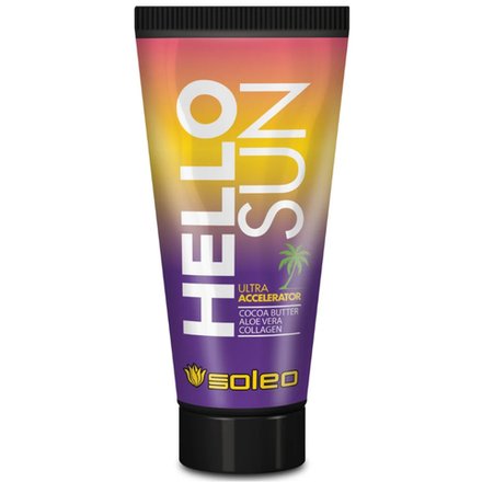 SOLEO HELLO SUN - Крем Ультра-ускоритель для загара с маслом какао 150мл