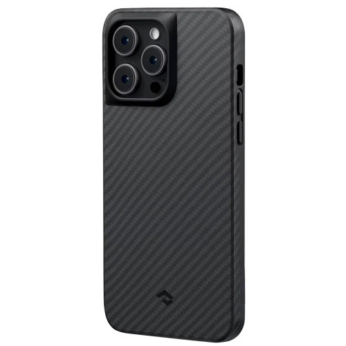 Чехол из арамидного волокна с поддержкой MagSafe PITAKA MagEZ Case Pro 3 1500D для iPhone 14 Pro Max, Black / Grey Twill (Cаржевое переплетение)