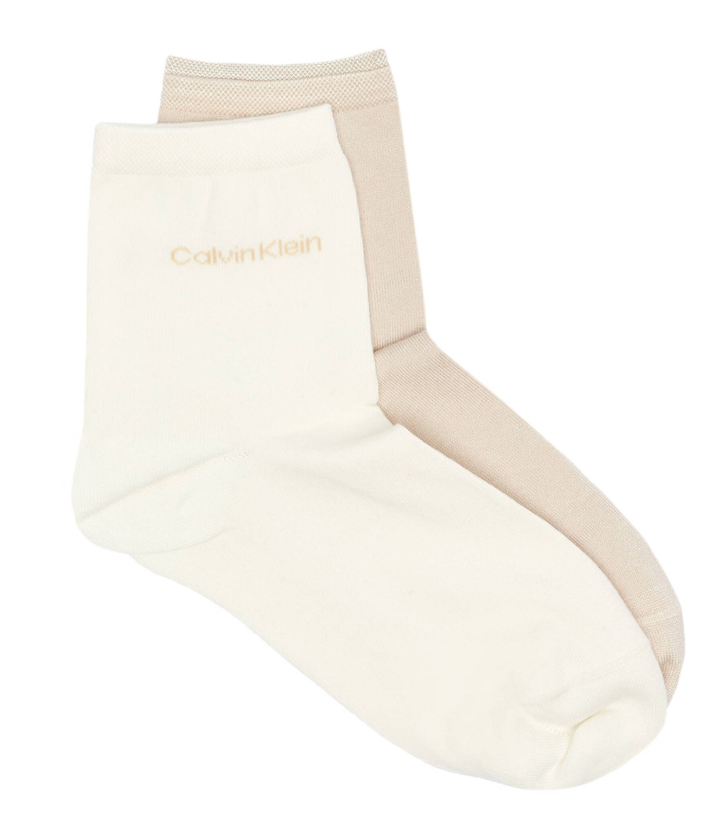 Носки 2 пары Calvin Klein - экрю(701229452)