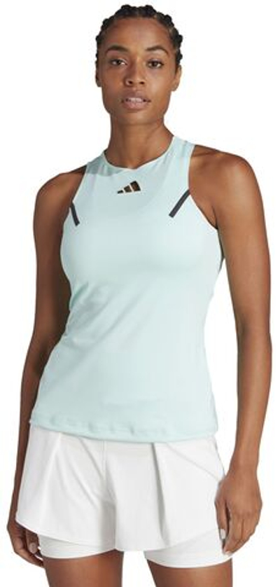 Женский топ теннисный Adidas Tennis Premium Tank - semi flash/aqua