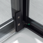 Душевой уголок Stile VSS-2ST9090CLB-R, 900*900, черный, стекло прозрачное, правый,