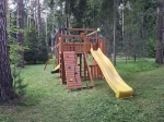 Детская площадка Савушка КУБ-8 (Махагон) с качелями Лодочка