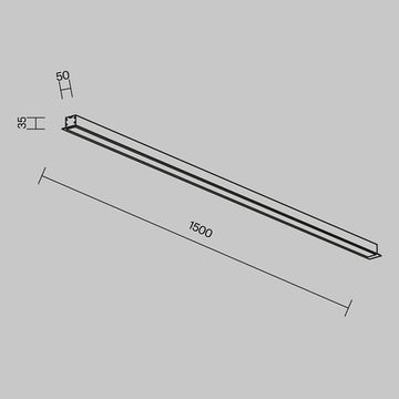 Линейный светильник встраиваемый 1.5м LED 30W 3000К LL313005 серебро Technical Maytoni