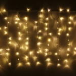 Гирлянда для улицы ЗАНАВЕС «Мерцание» ш2* в1,5 м 320 ламп LED, прозрач.пров,1 реж.,IP-54, Теплый белый (возможность соединения)