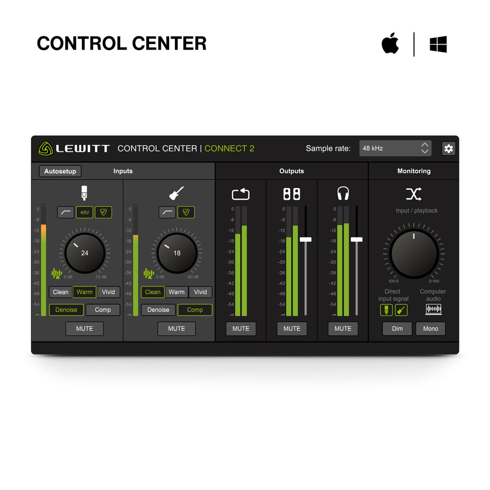 Аудиоинтерфейс Lewitt Connect 2
