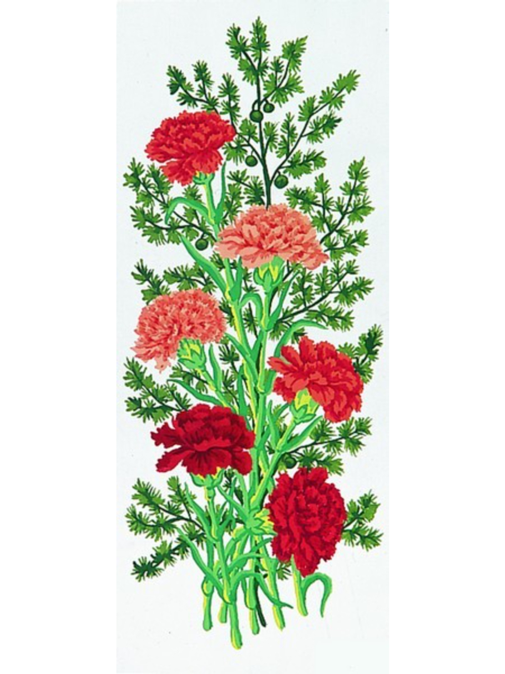 "Гвоздики"-8020 канва с рисунком