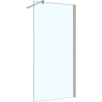 Душевая перегородка WeltWasser WW400 G-1 80 10000002937 профиль Хром стекло прозрачное