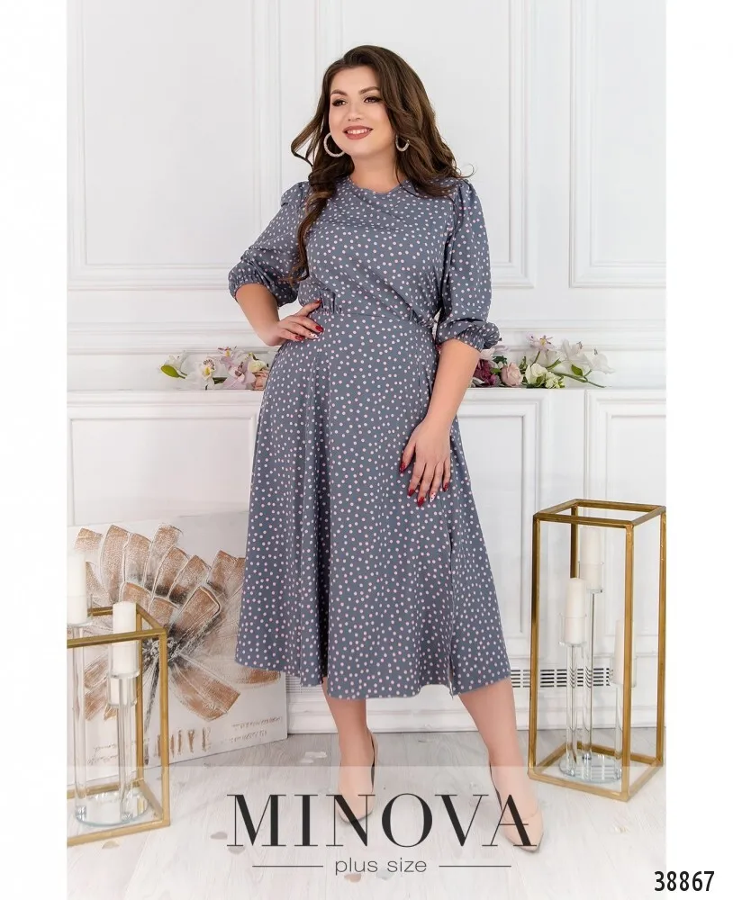Платье 3142-В-серый Minova