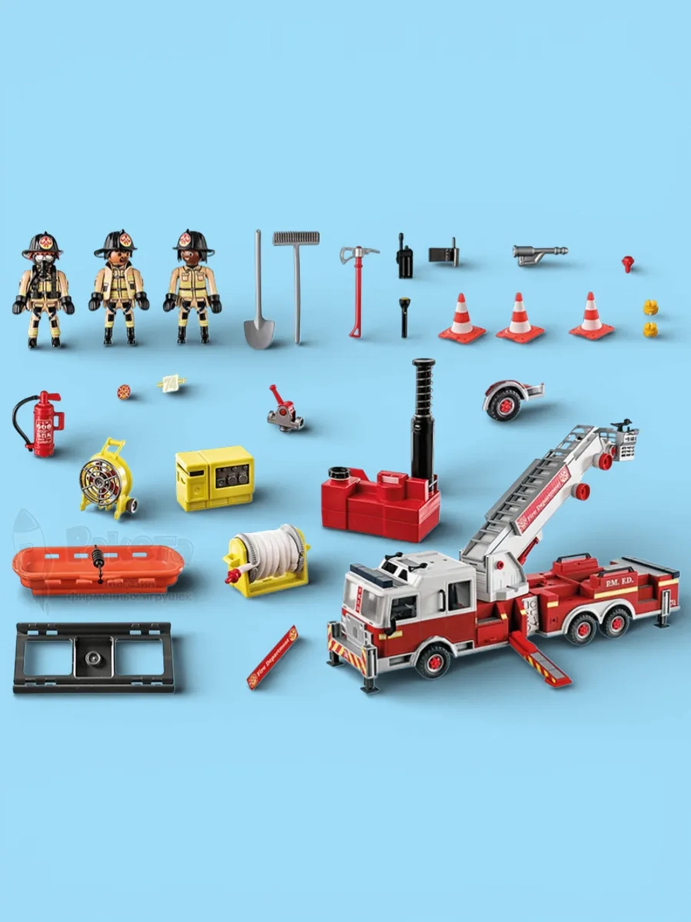 Набор Пожарная машина с лестницей Playmobil 70935 свет, звук