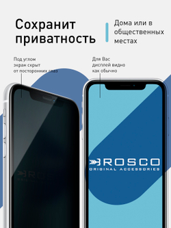 Стекло антишпион ROSCO для Apple iPhone 11;Apple iPhone XR оптом (арт. IPXR-FSP-GLASS-SPY)