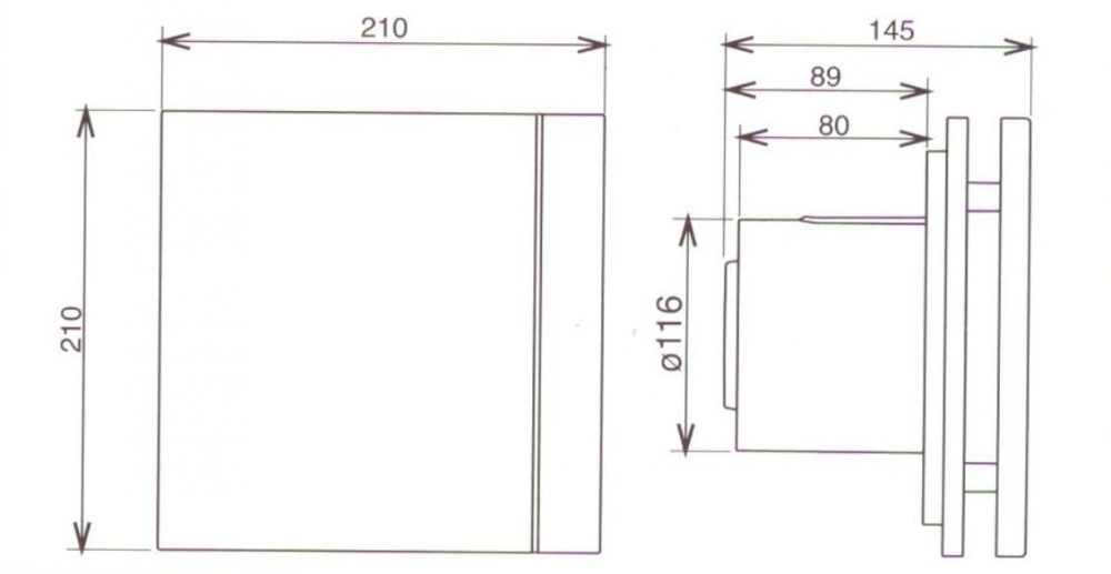 Накладной вентилятор Soler & Palau SILENT-200 CRZ DESIG-3С SILVER  (таймер)