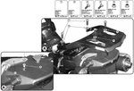 Боковой крепеж кофров на Suzuki DL 650 KLX 532 KAPPA