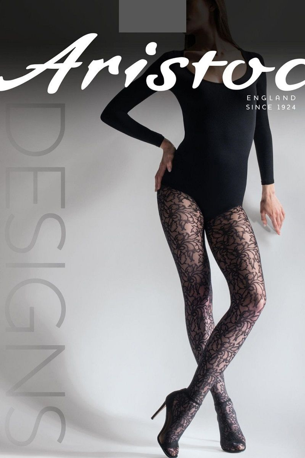 Женственные колготки с орнаментом Fashion (Размер: S-M) (Цвет: черный)