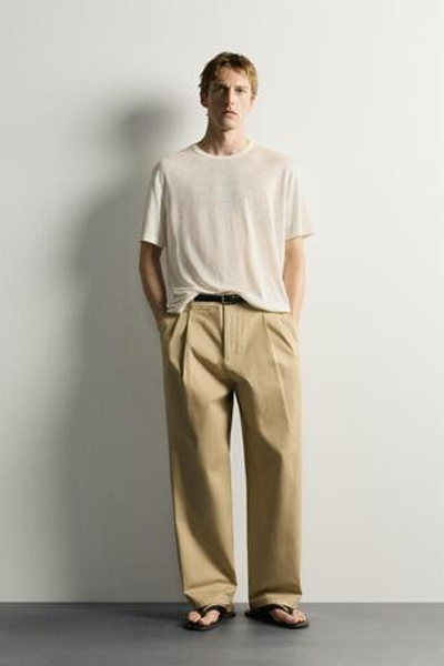 ФУТБОЛКА RELAXED FIT ИЗ 100% ЛЬНА — ZARA