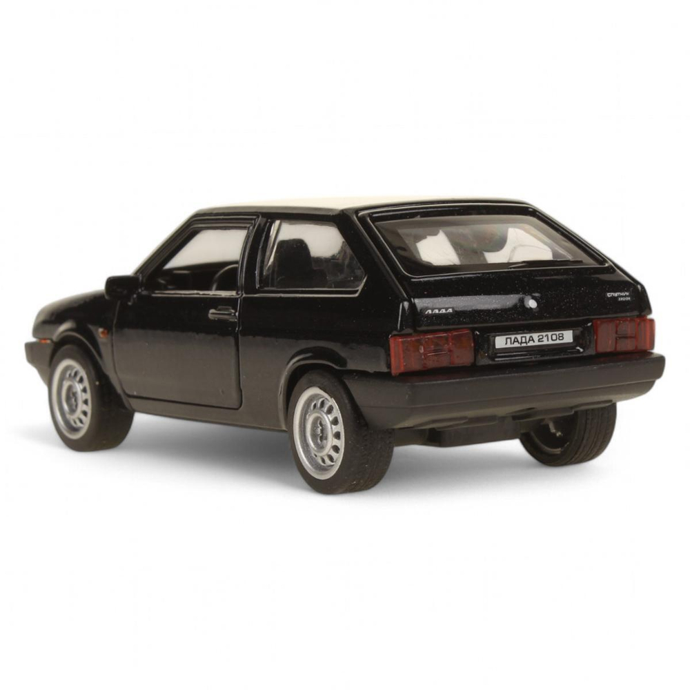 Модель ин. мет. "Lada -2108 Спутник" 12см. откр. двери, багажник, черный коробка 2108-12-BK (Технопарк)