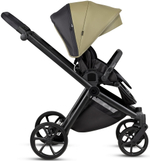 Детская коляска Tutis Mio 3 Plus Leather New 4 в 1 с автокреслом Elo Lux EduSky Black и базой 1622025 Olive