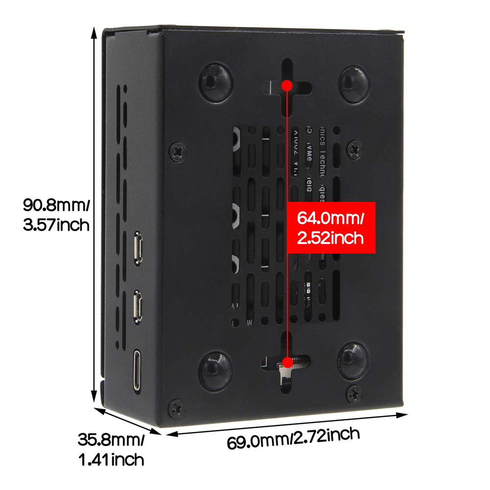 Корпус Raspberry pi 5 P580, для X1002